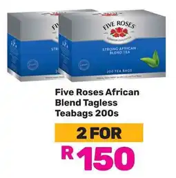 Game Five Roses African Blend Tagless Teabags offer