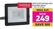 Game Eurolux 20W LED Flood Light With Day Night Sensor offer