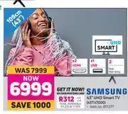Game Samsung 43" (109cm)UHD Smart TV 43TU7000 offer