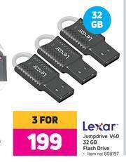 Game Lexar Jumpdrive V40 32GB Flash Drive-For 3 offer