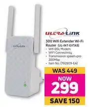 Game Ultra Link 300 WiFi Extender WiFi Router UL-INT-EXTA9 offer