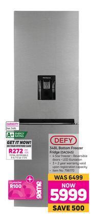 Game Defy 348L Bottom Freezer Fridge DAC645 offer