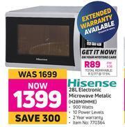 Game Hisense 28L Electronic Microwave Metallic H28MOMME offer