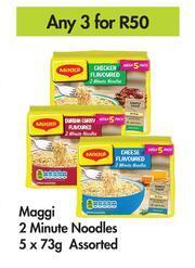 Game Maggi 2 Minute Noodles Assorted-For Any 3 x 5x73g offer
