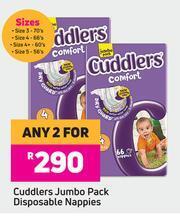 Cuddlers Jumbo Pack Disposable Nappies-For Any 2