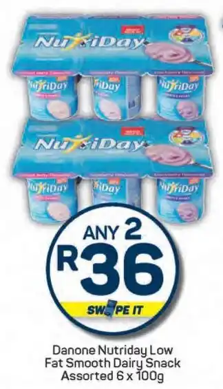 Pick n Pay Danone Nutriday Low Fat Smooth Dairy Snack Assorted offer