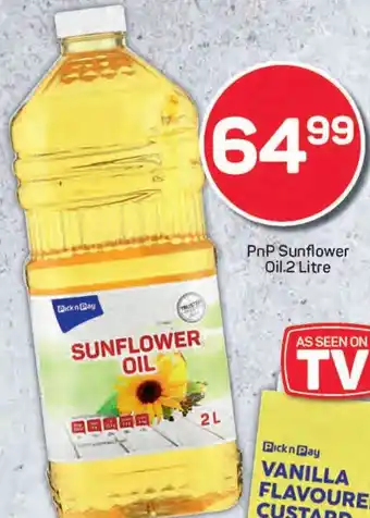 Pick n Pay PnP Sunflower Oil offer