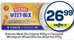 Pick n Pay Bokomo Weet-Bix Original or Flavoured Wholegrain Wheat Biscuits Assorted offer