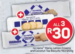 Pick n Pay no name Marie, Lemon Creams and Coconut Tea Biscuits offer