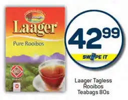 Pick n Pay Laager Tagless Rooibos Teabags offer