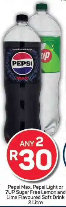 Pick n Pay Pepsi Max, Pepsi Light or 7UP Sugar Free Lemon and Lime Flavoured Soft Drink offer