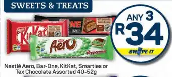 Pick n Pay Nestlé Aero, Bar-One, KitKat, Smarties or Tex Chocolate Assorted offer