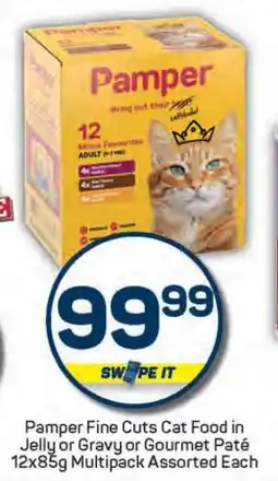 Pick n Pay Pamper Fine Cuts Cat Food in Jelly or Gravy or Gourmet Paté Multipack Assorted offer