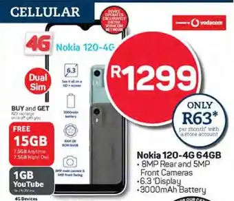 Pick n Pay Nokia 120-4G 64GB offer