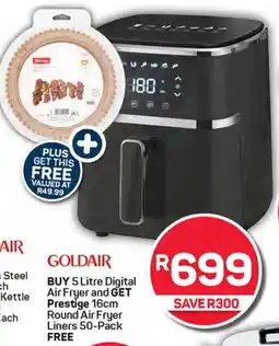 Pick n Pay Buy GOLDAIR Digital Air Fryer and GET Prestige Round Air Fryer Liners FREE offer