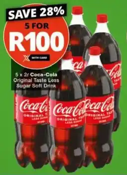 Checkers Hyper Coca-Cola Original Taste Less Sugar Soft Drink offer