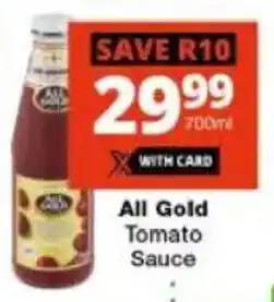 Checkers Hyper All Gold Tomato Sauce offer