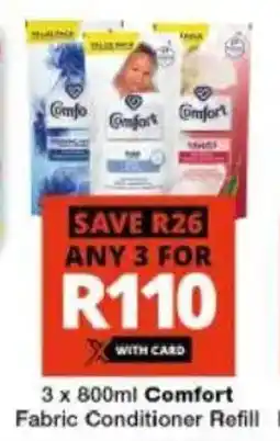 Checkers Hyper Comfort Fabric Conditioner Refill offer