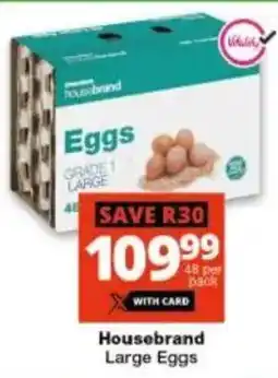 Checkers Hyper Housebrand Large Eggs offer