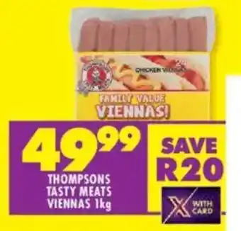 Shoprite Thompsons tasty meats viennas offer