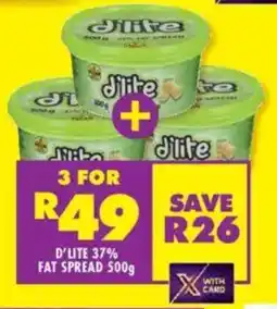 Shoprite D'lite 37% fat spread offer