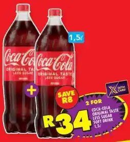 Shoprite Coca-cola original taste less sugar soft drink offer