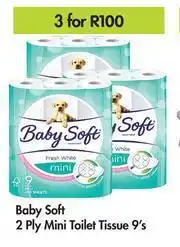 Game Baby Soft 2 Ply Mini Toilet Tissue-For 3 x 9's offer