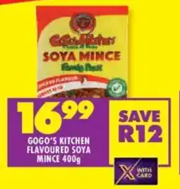 Shoprite Gogo's kitchen flavoured soya mince offer