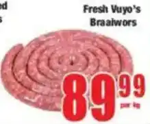 Boxer Fresh Vuyo's Braaiwors offer