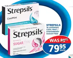 Link Pharmacy Strepsils 16 lozenges cool mint/ strawberry sugar free offer