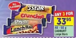 DB Cash And Carry CADBURY Large Bars offer