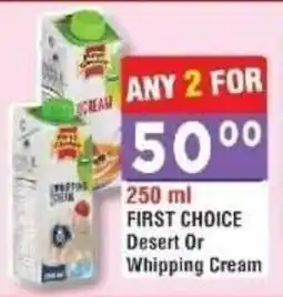 DB Cash And Carry FIRST CHOICE Desert Or Whipping Cream offer