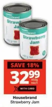 Checkers Housebrand Strawberry Jam offer