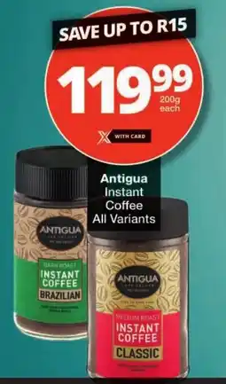 Checkers Antigua Instant Coffee All Variants offer