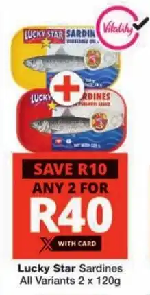 Checkers Lucky Star Sardines All Variants offer