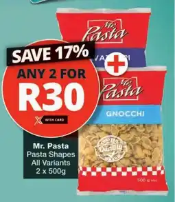 Checkers Mr. Pasta Pasta Shapes All Variants offer