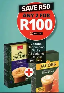 Checkers Jacobs Cappuccino Sticks All Variants offer