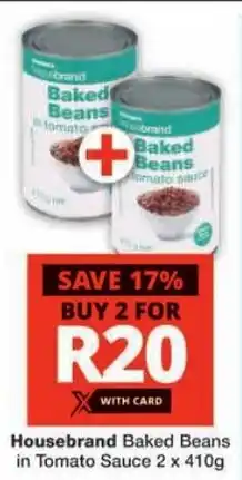 Checkers Housebrand Baked Beans in Tomato Sauce offer