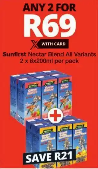 Checkers Sunfirst Nectar Blend All Variants offer