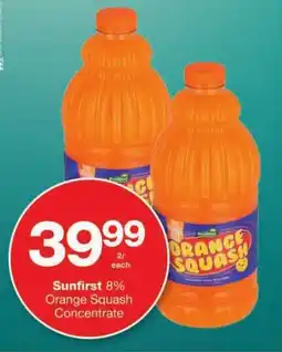 Checkers Sunfirst 8% Orange Squash Concentrate offer