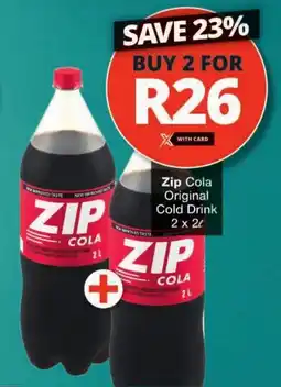 Checkers Zip Cola Original Cold Drink offer