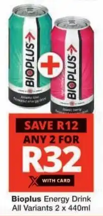 Checkers Bioplus Energy Drink All Variants offer