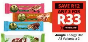 Checkers Jungle Energy Bar All Variants offer