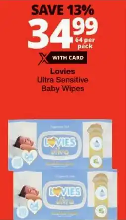 Checkers Lovies Ultra Sensitive Baby Wipes offer