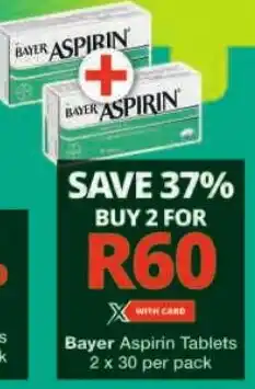 Checkers Bayer Aspirin Tablets offer