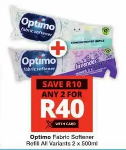 Checkers Optimo Fabric Softener Refill All Variants offer