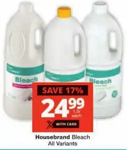 Checkers Housebrand Bleach All Variants offer