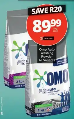 Checkers Omo Auto Washing Powder All Variants offer