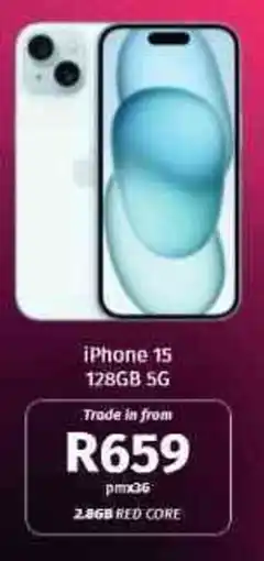 Vodacom4u iPhone 15 128GB 5G offer