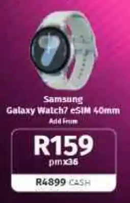 Vodacom4u Samsung Galaxy Watch7 eSIM 40mm offer